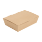 BOÎTES "LUNCH BOX" COUVERCLES 'THEPACK' 1000 ML (32 oz) 220 G/M2 20,5x14,6x5 CM NATUREL CARTON ONDULÉ NANO-MICRO (360 UNITÉ)