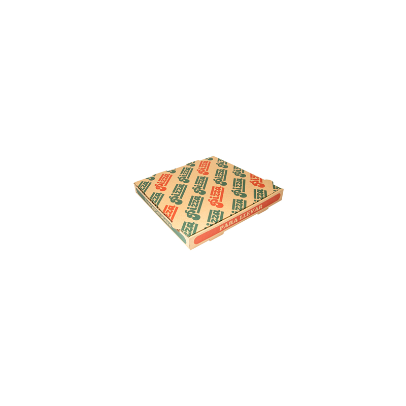 BOÎTES PIZZA 'THEPACK' 330 G/M2 29x29x3,8 CM NATUREL CARTON ONDULÉ MICROCANAL (100 UNITÉ)