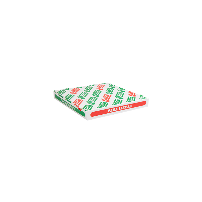 BOÎTES PIZZA 'THEPACK' 330 G/M2 32x32x3,8 CM BLANC CARTON ONDULÉ MICROCANAL (100 UNITÉ)