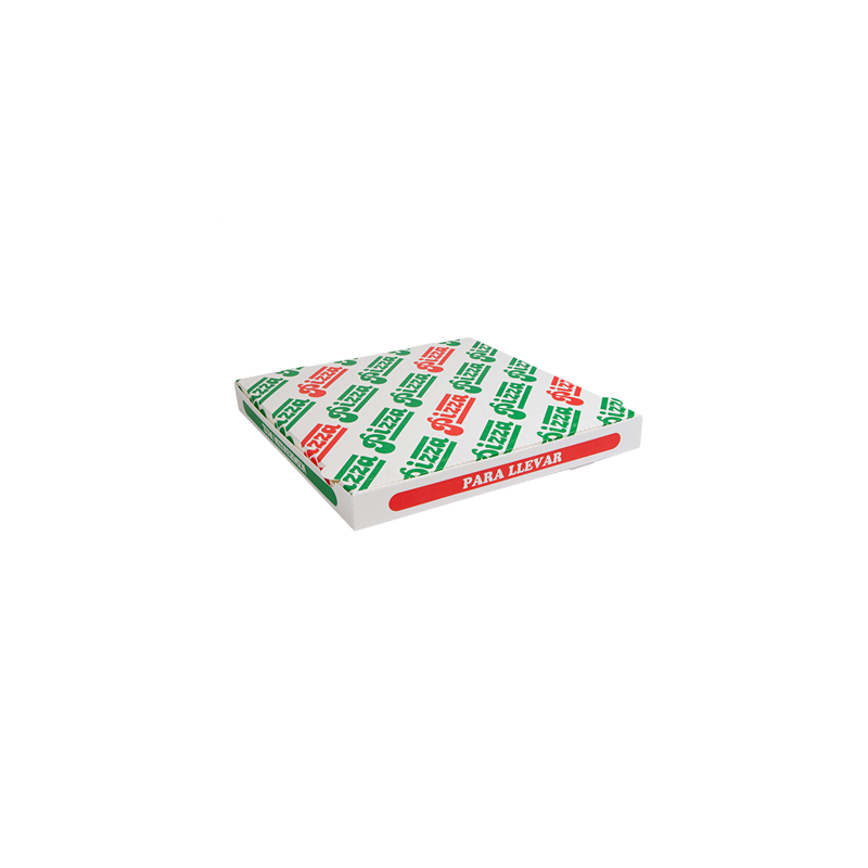 BOÎTES PIZZA 'THEPACK' 330 G/M2 36x36x4 CM BLANC CARTON ONDULÉ MICROCANAL (100 UNITÉ)