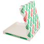 BOÎTES PIZZA 'THEPACK' 330 G/M2 36x36x4 CM BLANC CARTON ONDULÉ MICROCANAL (100 UNITÉ)