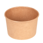 POTS SALADIERS 480 ML 300 + 18 PE G/M2 Ø11,1/9,5x7 CM NATUREL KRAFT (500 UNITÉ)