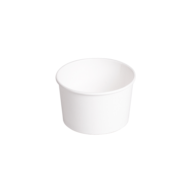 POTS SALADIERS 480 ML 300 + 18 PE G/M2 Ø11,1/9,5x7 CM BLANC CARTON (500 UNITÉ)