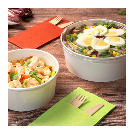 POTS SALADIERS 1300 ML 337 G/M2 + PE Ø 18,7/16x7 CM BLANC CARTON (300 UNITÉ)