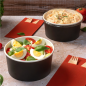 POTS SALADIERS 750 ML 320 + 18 PE G/M2 Ø 14,5/12,5x7 CM NOIR CARTON (500 UNITÉ)