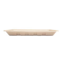 PLATEAUX 'BIONIC' 700 ML 26,8x16,7x2,6 CM NATUREL BAGASSE (400 UNITÉ)