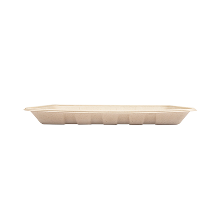 PLATEAUX 'BIONIC' 700 ML 26,8x16,7x2,6 CM NATUREL BAGASSE (400 UNITÉ)