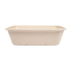 PLATEAUX 'BIONIC' 1250 ML 20x18,5x5,5 CM NATUREL BAGASSE (400 UNITÉ)