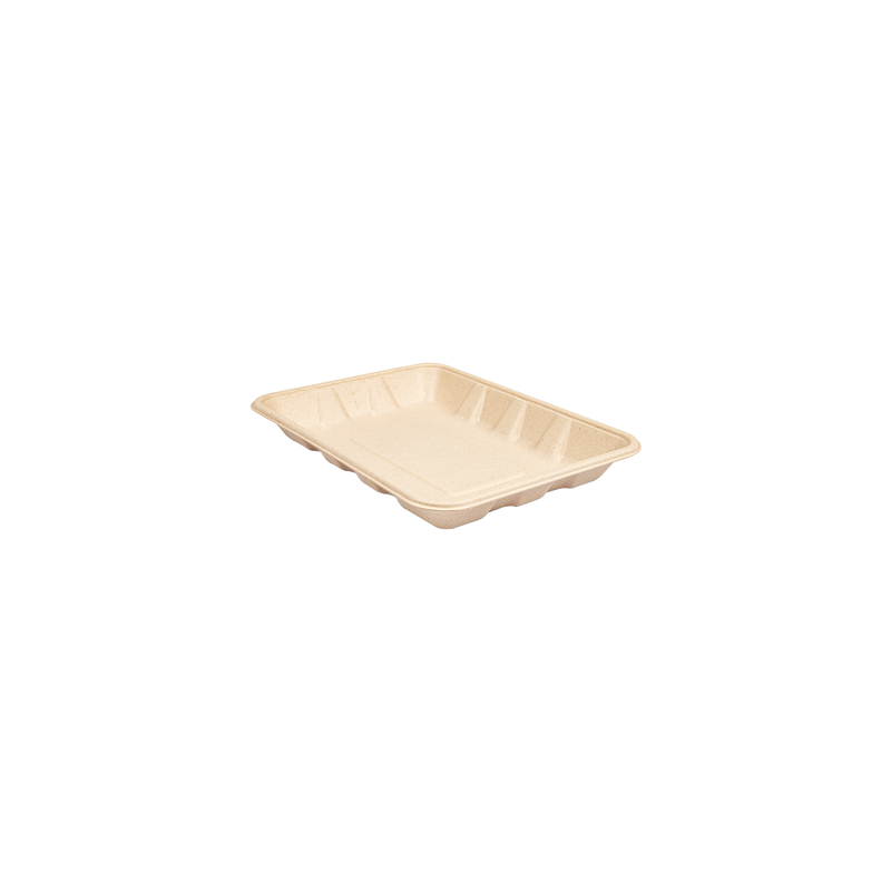 PLATEAUX 'BIONIC' 700 ML 23,7x17,3x3 CM NATUREL BAGASSE (400 UNITÉ)