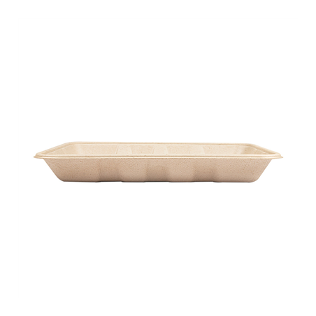 PLATEAUX 'BIONIC' 700 ML 23,7x17,3x3 CM NATUREL BAGASSE (400 UNITÉ)