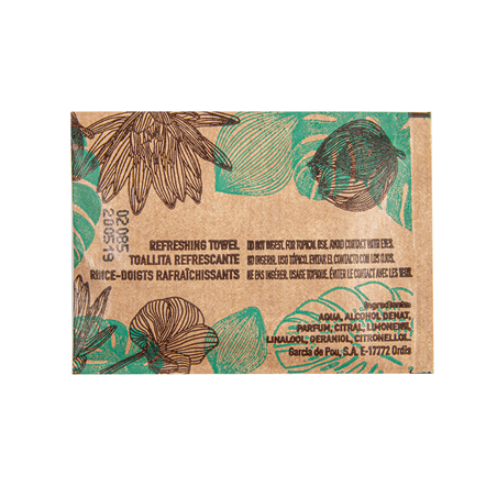 RINCE-DOIGTS RAFRAÎCHISSANTS "CITRON" KRAFT  6x8 CM BLANC CELLULOSE (2000 UNITÉ)