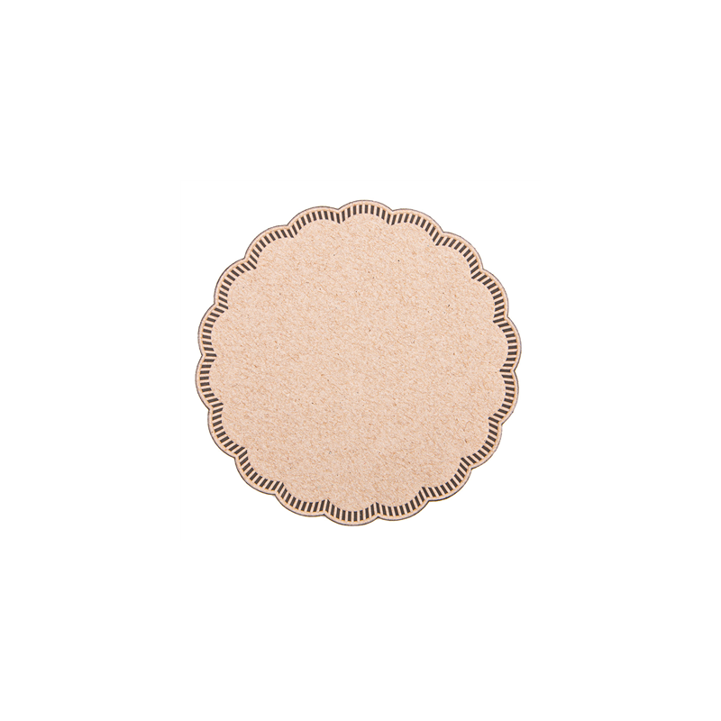 DESSOUS DE VERRE 9 PLIS  186 G/M2 Ø9 CM MARRON OUATE (3000 UNITÉ)