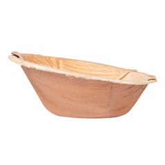 BOL OVALE COURBE 'ARECA' 110 ML 12x8,6x5 CM NATUREL ARECA (200 UNITÉ)