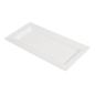 ASSIETTES RECTANGULAIRES 'BIONIC'  26x13x1 CM BLANC BAGASSE (500 UNITÉ)