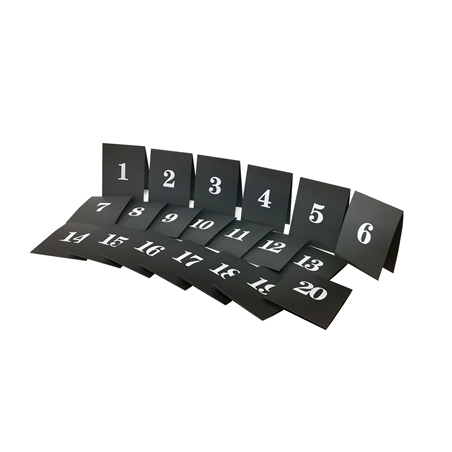 NUMÉROS DE TABLE DU 1 AU 20