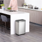POUBELLE À DÉTECTEUR DE MOUVEMENT 47L 27,9x46,9x64,7 CM ARGENTE INOX (1 UNITÉ)