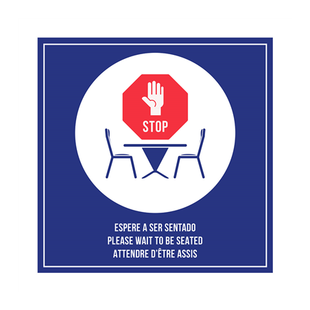 PLAQUE AUTO-ADHESIVE "ATTENDRE D’ÊTRE ASSIS"