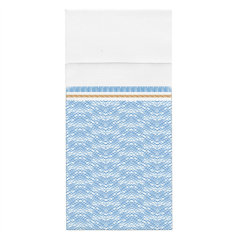 SERVIETTES KANGOUROU 'LIKE LINEN - AZUR' 70 G/M2 40x40 CM BLANC/BLEU SPUNLACE (700 UNITÉ)