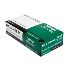 GANTS AVEC TALC  SIZE: L ASSORTI PVC (100 UNITÉ)