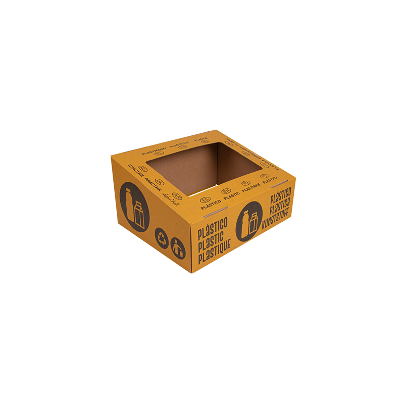 COUVERCLE DE CONTENEUR  38,4x31,1x12 CM JAUNE CARTON (10 UNITÉ)