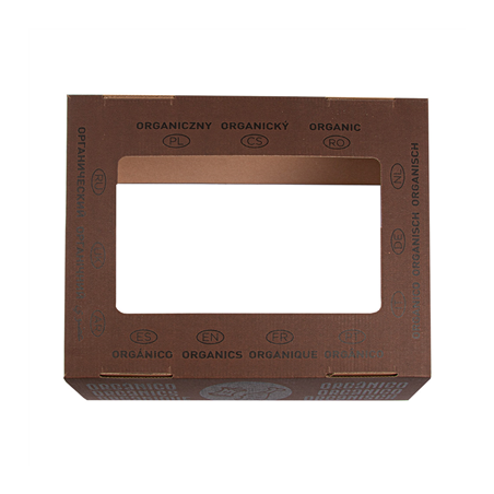 COUVERCLE ORGANIQUE  38,4x31,1x12 CM MARRON CARTON (10 UNITÉ)