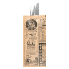 SERVIETTES NOIRES EMB. 'D.POINT' 40x32 CM