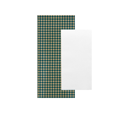 SERVIETTES BLANCHES EMB. 'AIRLAID' 40x32 CM