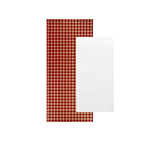 SERVIETTES BLANCHES EMB. 'AIRLAID' 40x32 CM