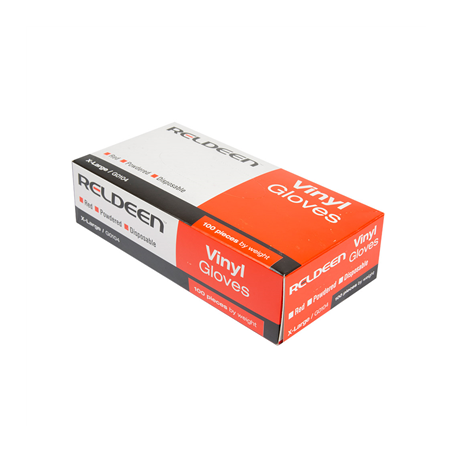 GANTS AVEC TALC  SIZE: XL ROUGE PVC (100 UNITÉ)