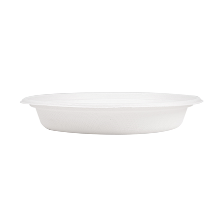 BOLS 'BIONIC' 700 ML Ø 20,8x3,4 CM BLANC BAGASSE (400 UNITÉ)