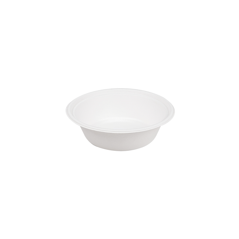 BOLS 'BIONIC' 1200 ML Ø 20,8x6,1 CM BLANC BAGASSE (400 UNITÉ)