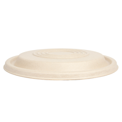 COUVERCLES BAS POUR RÉFÉRENCES 251.57/58/59 'BIONIC'  Ø 21,4x1 CM NATUREL BAGASSE (400 UNITÉ)