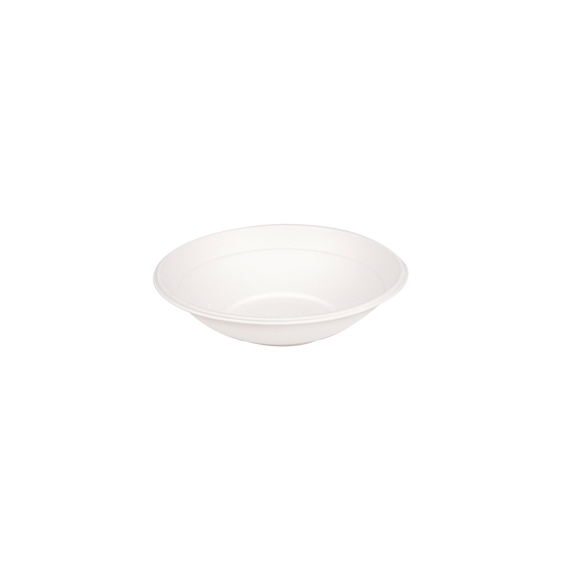 BOLS 'BIONIC' 700 ML Ø 19,6x4,8 CM BLANC BAGASSE (400 UNITÉ)