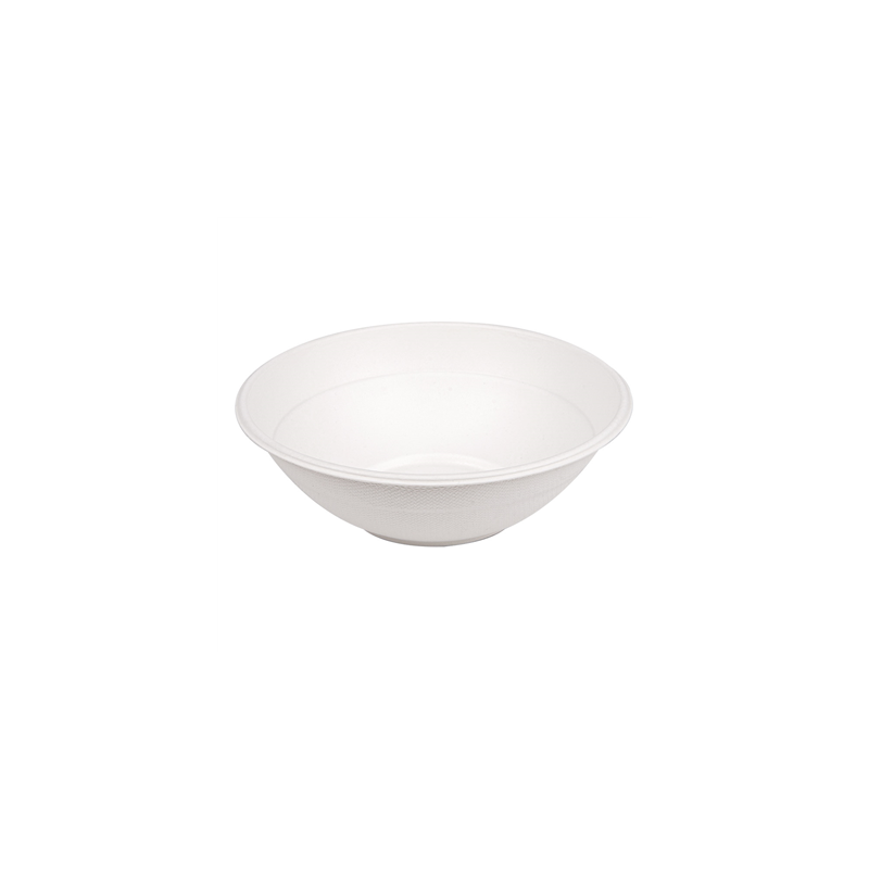 BOLS 'BIONIC' 950 ML Ø 19,6x6,5 CM BLANC BAGASSE (400 UNITÉ)