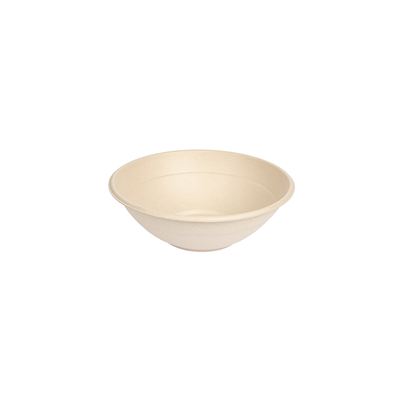 BOLS 'BIONIC' 950 ML Ø 19,6x6,5 CM NATUREL BAGASSE (400 UNITÉ)