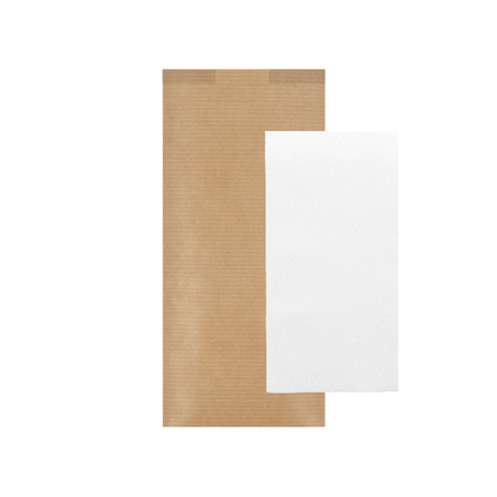 SERVIETTES BLANCHES EMB. 'AIRLAID' 40x32 CM