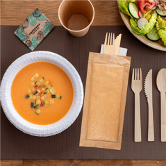 SERVIETTES BLANCHES EMB. 'AIRLAID' 40x32 CM