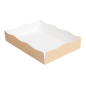 PLATEAUX + COUVERCLE 'THEPACK' 240 G/M2 23x17x4,5 CM NATUREL CARTON ONDULÉ NANO-MICRO (200 UNITÉ)