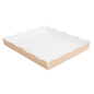 PLATEAUX + COUVERCLE 'THEPACK' 240 G/M2 32x27x4 CM NATUREL CARTON ONDULÉ NANO-MICRO (150 UNITÉ)