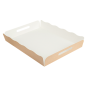 PLATEAUX + COUVERCLE 'THEPACK' 290 G/M2 40,5x30,5x6 CM NATUREL CARTON ONDULÉ MICROCANAL (150 UNITÉ)