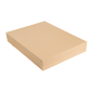 PLATEAUX + COUVERCLE 'THEPACK' 290 G/M2 40,5x30,5x6 CM NATUREL CARTON ONDULÉ MICROCANAL (150 UNITÉ)