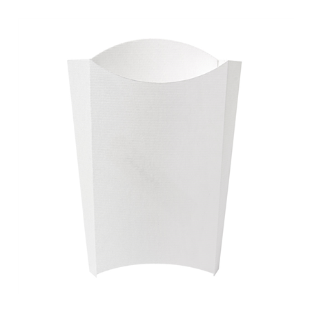 BOÎTES À FRITES 'THEPACK' 190 G 230 G/M2 14,5x9,5x18 CM BLANC CARTON ONDULÉ NANO-MICRO (1200 UNITÉ)