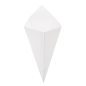 CORNETS FRITES 'THEPACK' 100 G 230 G/M2 12,8x21,7 CM BLANC CARTON ONDULÉ NANO-MICRO (1600 UNITÉ)