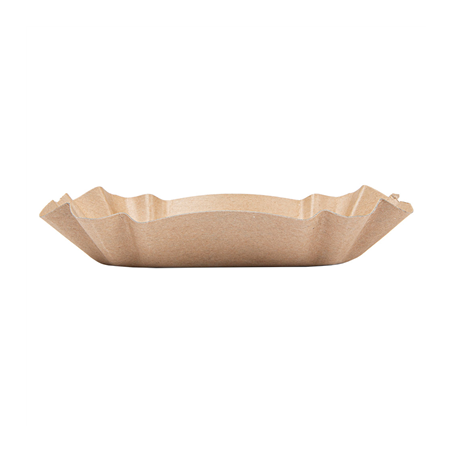 PLATEAUX OVALES  300 G/M2 14x9x3 CM NATUREL KRAFT (2000 UNITÉ)