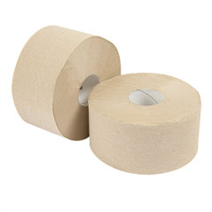 HYGIÉNIQUE "BABY JUMBO" ECOLABEL 2 PLIS - 160 M  17 G/M2 Ø 19,5x9,5 CM NATUREL PAPIER RECYCLÉ (12 UNITÉ)