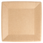 ASSIETTES CARRÉES LAQUÉS  255 G/M2 23x23 CM NATUREL CARTON (400 UNITÉ)