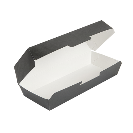 BOÎTES "PANINI" 'THEPACK' 230 G/M2 26,5x12,2x7 CM NOIR CARTON ONDULÉ NANO-MICRO (300 UNITÉ)