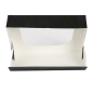 RÉCIPIENTS SUSHI+FÊNETRE 'THEPACK' 230 G/M2 + OPP 19,7x9x4,5 CM NOIR CARTON ONDULÉ NANO-MICRO (400 UNITÉ)