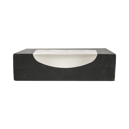 RÉCIPIENTS SUSHI+FÊNETRE 'THEPACK' 230 G/M2 + OPP 17,5x12x4,5 CM NOIR CARTON ONDULÉ NANO-MICRO (400 UNITÉ)