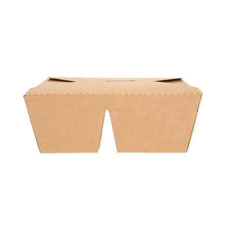 BOÎTES AMÉRICAINES 2 COMPART. 690 + 530 ML 300 + 20 PE G/M2 17,8x13,7x6,4 CM NATUREL KRAFT (200 UNITÉ)